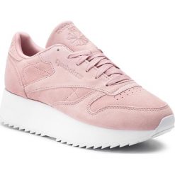 Buty Reebok - Cl Lthr Double DV3628 Smoky Rose/White. Różowe buty sportowe damskie Reebok, na co dzień, bez wzorów, ze skóry, bez obcasa, na płaskiej podeszwie, bez zapięcia. W wyprzedaży za 269,00 zł.