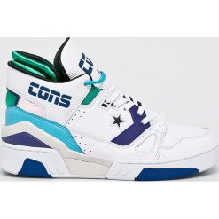 Converse - Buty. Białe buty sportowe męskie Converse, ze skóry, na sznurówki. W wyprzedaży za 399,90 zł.