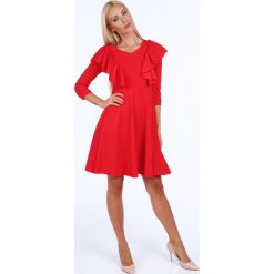 Sukienka z falbanami czerwona 1818. Czerwone sukienki marki Fasardi, l. Za 89,00 zł.