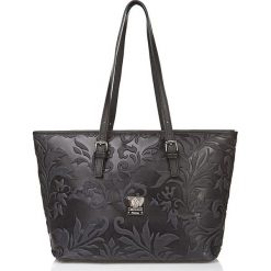 Torebki klasyczne damskie: Skórzana torebka w kolorze czarnym – 42 x 26 x 16 cm