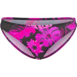 Figi bikini bonprix czarno-różowy z nadrukiem. Czarne stroje kąpielowe damskie bonprix, z nadrukiem. Za 27,99 zł.