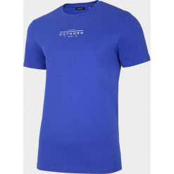 T-shirt męski TSM602 - kobalt - Outhorn. Pomarańczowe t-shirty męskie Outhorn, m, bez wzorów, bez kołnierzyka. Za 34,99 zł.
