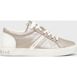Versace Jeans - Buty. Żółte buty sportowe damskie Versace Jeans, bez wzorów, z jeansu, sportowe. W wyprzedaży za 359,90 zł.