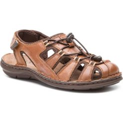 Sandały LASOCKI FOR MEN - MI07-A426-A282-27 Brown. Pomarańczowe klapki męskie Lasocki For Men, ze skóry, bez zapięcia. Za 149,99 zł.