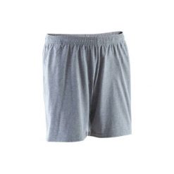 Spodenki Gym do uda 100. Szare spodenki sportowe męskie DOMYOS, m, z bawełny. Za 19,99 zł.