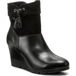 Botki LASOCKI - A205-1 Czarny. Czarne buty zimowe damskie Lasocki, ze skóry, na obcasie. Za 249,99 zł.