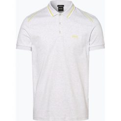 BOSS Athleisure - Męska koszulka polo – Paule 1, szary. Szare koszulki męskie BOSS Athleisure, xl, w paski, prążkowane, eleganckie, bez rękawów. Za 399,95 zł.