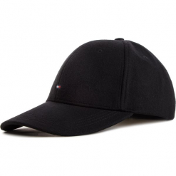 Czapka z daszkiem TOMMY HILFIGER - Bb Melton Cap AM0AM04342 002. Czarne czapki z daszkiem damskie marki INOVIK, z elastanu. Za 179,00 zł.