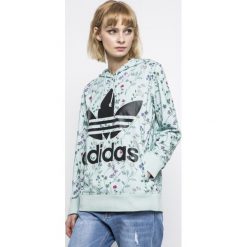 Adidas Originals - Bluza. Szare bluzy sportowe damskie marki adidas Originals, m, z nadrukiem, z dzianiny, z kapturem. W wyprzedaży za 249,90 zł.