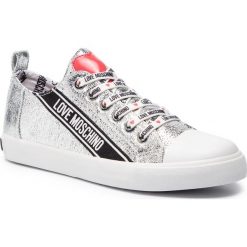 Trampki LOVE MOSCHINO - JA15013G07JG0902 Argento. Szare półbuty damskie Love Moschino, na co dzień, bez wzorów, z gumy, bez obcasa, na płaskiej podeszwie, bez zapięcia. Za 719,00 zł.