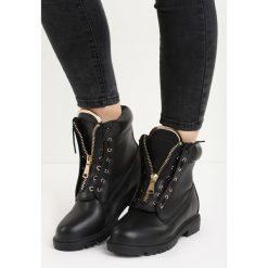 Buty zimowe damskie: Czarne Traperki Metropolitan