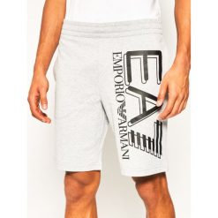 Szorty sportowe EA7 Emporio Armani 3HPS59 PJ05Z 3904. Szare spodenki sportowe męskie EA7 Emporio Armani, xxl, bez wzorów, z bawełny, sportowe. Za 349,00 zł.