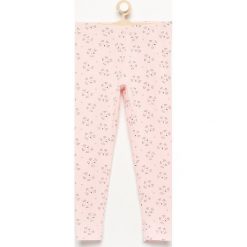 Legginsy dziewczęce: Legginsy z nadrukiem – Różowy