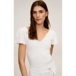 Mango - T-shirt Frills. Zielone bluzki damskie Mango, xl, bez wzorów, z wiskozy, bez kołnierzyka. Za 99,90 zł.