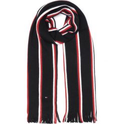 Tommy Hilfiger Signature Szalik Czarny. Czarne szaliki męskie TOMMY HILFIGER, bez wzorów, z wełny. Za 290,95 zł.