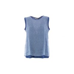 Topy na ramiączkach / T-shirty bez rękawów Gran Sasso 60207. Niebieskie bluzki damskie Gran Sasso, bez wzorów, bez kołnierzyka. Za 498,48 zł.