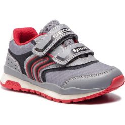 Sneakersy GEOX - J Pavel A J9215A 014BU C0051 M Grey/Red. Szare trampki chłopięce marki Geox, bez wzorów, ze skóry ekologicznej, na rzepy. Za 239,00 zł.