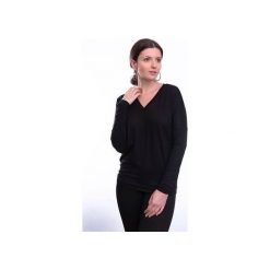 Bluzka OVERSIZE czerń. Czarne bluzki damskie Studio erer, s, bez wzorów, z jeansu, rockowe, bez kołnierzyka, bez rękawów. Za 169,00 zł.