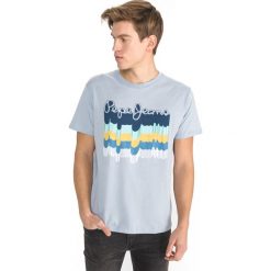 Pepe Jeans Liam Koszulka Niebieski. Niebieskie podkoszulki męskie l, z nadrukiem, z bawełny. Za 154,95 zł.