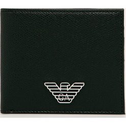 Emporio Armani - Portfel. Czarne portfele męskie Emporio Armani, bez wzorów, z poliesteru. Za 419,90 zł.