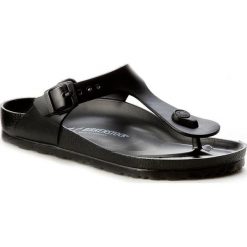 Japonki BIRKENSTOCK - Gizeh 0128201 Black. Czarne klapki damskie Birkenstock, bez wzorów, z tworzywa sztucznego, bez obcasa. Za 179,00 zł.