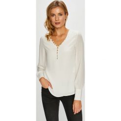 Morgan - Bluzka. Białe bluzki damskie Morgan, bez wzorów, z poliesteru, casualowe, bez kołnierzyka, z krótkim rękawem. W wyprzedaży za 139,90 zł.