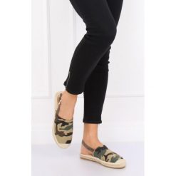 Espadryle z odkrytą piętą moro FELIZIA. Niebieskie espadryle damskie FunKee.pl, w paski, z tkaniny, bez obcasa. Za 66,99 zł.