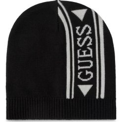 Czapka GUESS - Now Coordinated Hats AM8591 WOL01 BLA. Czarne czapki męskie Guess, z aplikacjami, z materiału. W wyprzedaży za 129,00 zł.