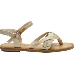 Toms Damskie sandały Naturalne Shimmer Canvas Lexi e (rozmiar 36). Brązowe sandały damskie Toms, bez wzorów, bez obcasa, bez zapięcia. W wyprzedaży za 179,00 zł.