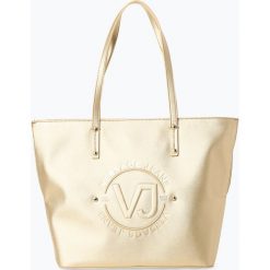 Versace Jeans - Damska torba shopper, złoty. Żółte torby damskie na zakupy Versace Jeans, bez wzorów, z jeansu, bez dodatków. Za 449,95 zł.