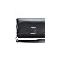 Skórzana FIRUZE m. black classic. Czarne torebki klasyczne damskie marki Fabiola, w paski, ze skóry, klasyczne, na ramię, bez dodatków. Za 210,00 zł.