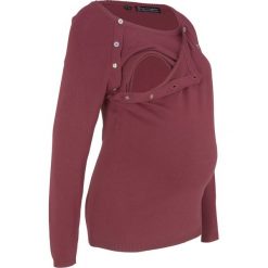 Sweter ciążowy i do karmienia piersią bonprix czerwony klonowy. Czerwone swetry damskie bonprix, bez wzorów, z tkaniny, bez rękawów, bez kaptura. Za 89,99 zł.
