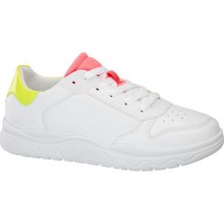 Sneakersy damskie Graceland białe. Białe sneakersy damskie marki Graceland, z materiału. Za 99,90 zł.