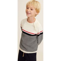 Mango Kids - Sweter dziecięcy Sailor 11-164 cm. Szare swetry chłopięce marki Mango Kids, bez wzorów, z bawełny, z okrągłym kołnierzem. Za 79,90 zł.