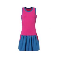 DRESS.BOXING blue&pink. Szare sukienki damskie Taff.one, xs, z nadrukiem, bez kołnierzyka, bez rękawów. Za 219,00 zł.