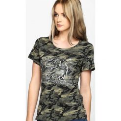 T-shirty damskie: Zielony-Moro T-shirt Water Line