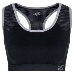 Biustonosz top EA7 Emporio Armani 8NTH71 TJN3Z 1200. Czarne biustonosze EA7 Emporio Armani, bez wzorów, z elastanu. W wyprzedaży za 109,00 zł.