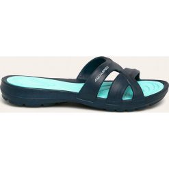 Aqua Speed - Klapki. Niebieskie klapki damskie Aqua-Speed, bez wzorów, z gumy, bez obcasa, na obcasie. Za 49,90 zł.