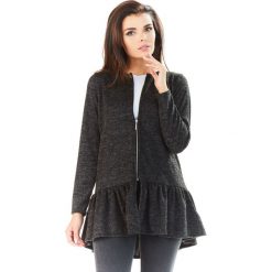 Sweter A193 grafit. Swetry damskie Awama, s, bez wzorów, z dzianiny, eleganckie, bez rękawów, bez kaptura. Za 109,47 zł.