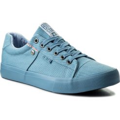 Tenisówki BIG STAR - AA174095 Blue. Niebieskie półbuty męskie BIG STAR, bez wzorów, z gumy, retro, bez zapięcia. W wyprzedaży za 99,00 zł.