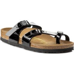 Japonki BIRKENSTOCK - Mayari 071093 Schwarz Lack/Czarny Lak. Czarne klapki damskie Birkenstock, bez wzorów, ze skóry ekologicznej, bez obcasa. W wyprzedaży za 259,00 zł.
