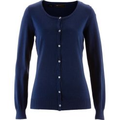 Kardigany damskie: Sweter rozpinany bonprix ciemnoniebieski