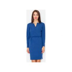 Sukienka M533 Granat. Niebieskie sukienki damskie FIGL, m, bez wzorów, bez kołnierzyka, bez rękawów. Za 149,00 zł.
