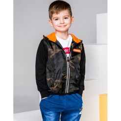 Bluzy chłopięce: BLUZA DZIECIĘCA ROZPINANA Z KAPTUREM KB006 – ZIELONA