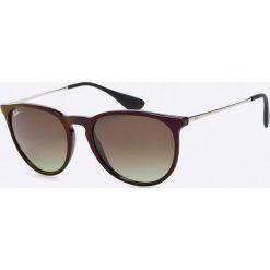 Ray-Ban - Okulary Erika. Fioletowe okulary przeciwsłoneczne damskie marki Ray-Ban, owalne. Za 479,90 zł.