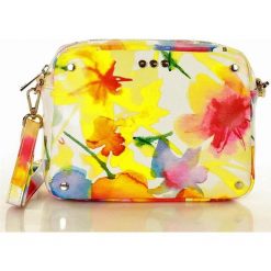 MARCO MAZZINI Torebka skórzana crossbody bag - kwiaty bergamo. Brązowe listonoszki damskie MAZZINI, na co dzień, w paski, ze skóry, bez dodatków. Za 199,00 zł.