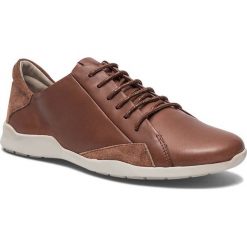 Skórzane sneakersy "Jasmins" w kolorze brązowym. Pomarańczowe trampki i tenisówki damskie TBS. W wyprzedaży za 149,95 zł.