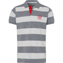 Koszulka polo w kolorze jasnoszaro-kremowym. Szare koszulki polo męskie marki Cross Jeans, m, z haftami. W wyprzedaży za 45,95 zł.