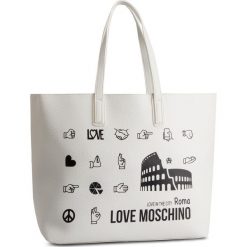 Torebka LOVE MOSCHINO - JC4090PP17LK0100 Bianco. Białe torebki klasyczne damskie Love Moschino, bez wzorów, ze skóry ekologicznej, klasyczne, bez dodatków. W wyprzedaży za 429,00 zł.