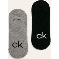 Calvin Klein - Stopki (2-pack). Czarne skarpetki męskie Calvin Klein, z nadrukiem, z elastanu. Za 59,90 zł.